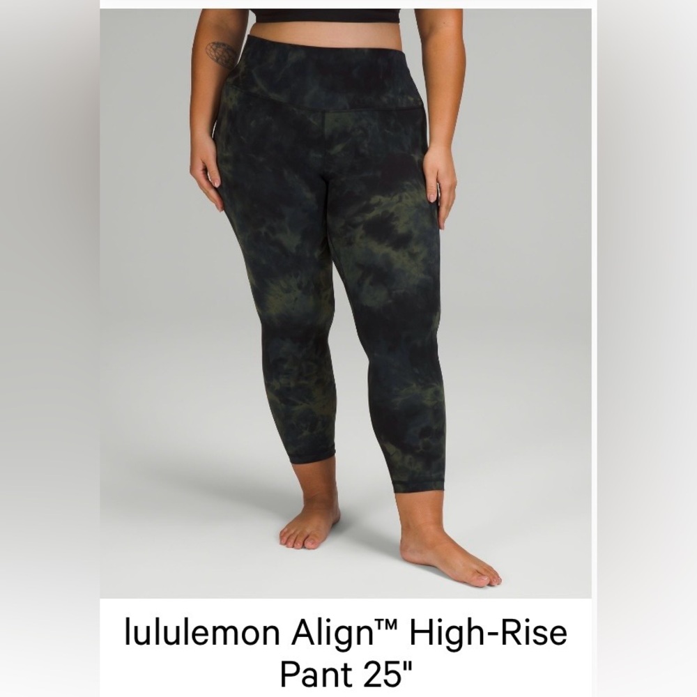 Lululemon align high rise pants 25” size 18